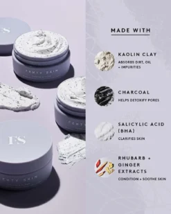 Cookies N Clean Whipped Clay Pore Detox Face Mask With Salicylic Acid + Charcoal